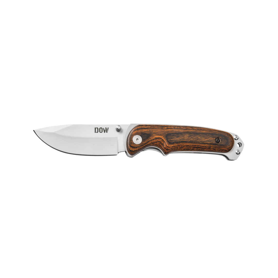 K2757W Five inch folder .p/wood. matt drop blade