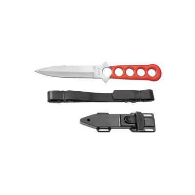 K2867 Orange handle diving knife hard sheath