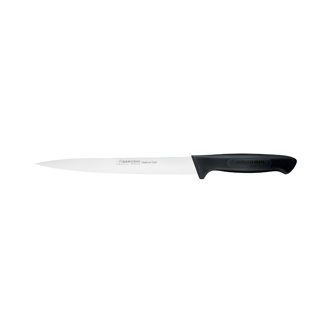 346-17 Fischer Bargoin Filleting Knife 17cm Black Handle