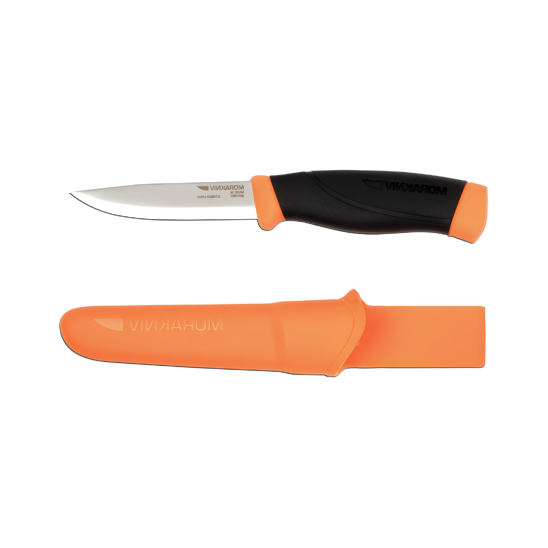 11824 Mora of Sweden Companion SS Orange Black Handle with Sheath