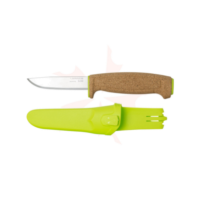 13686 Mora of Sweden Floating Knife Cork Handle Hi-Vis Lime