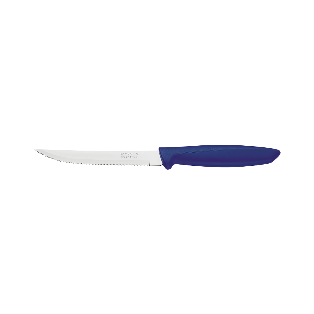 23410815 Tramontina 5" (13cm) Steak Knife Blue. Loose Knife